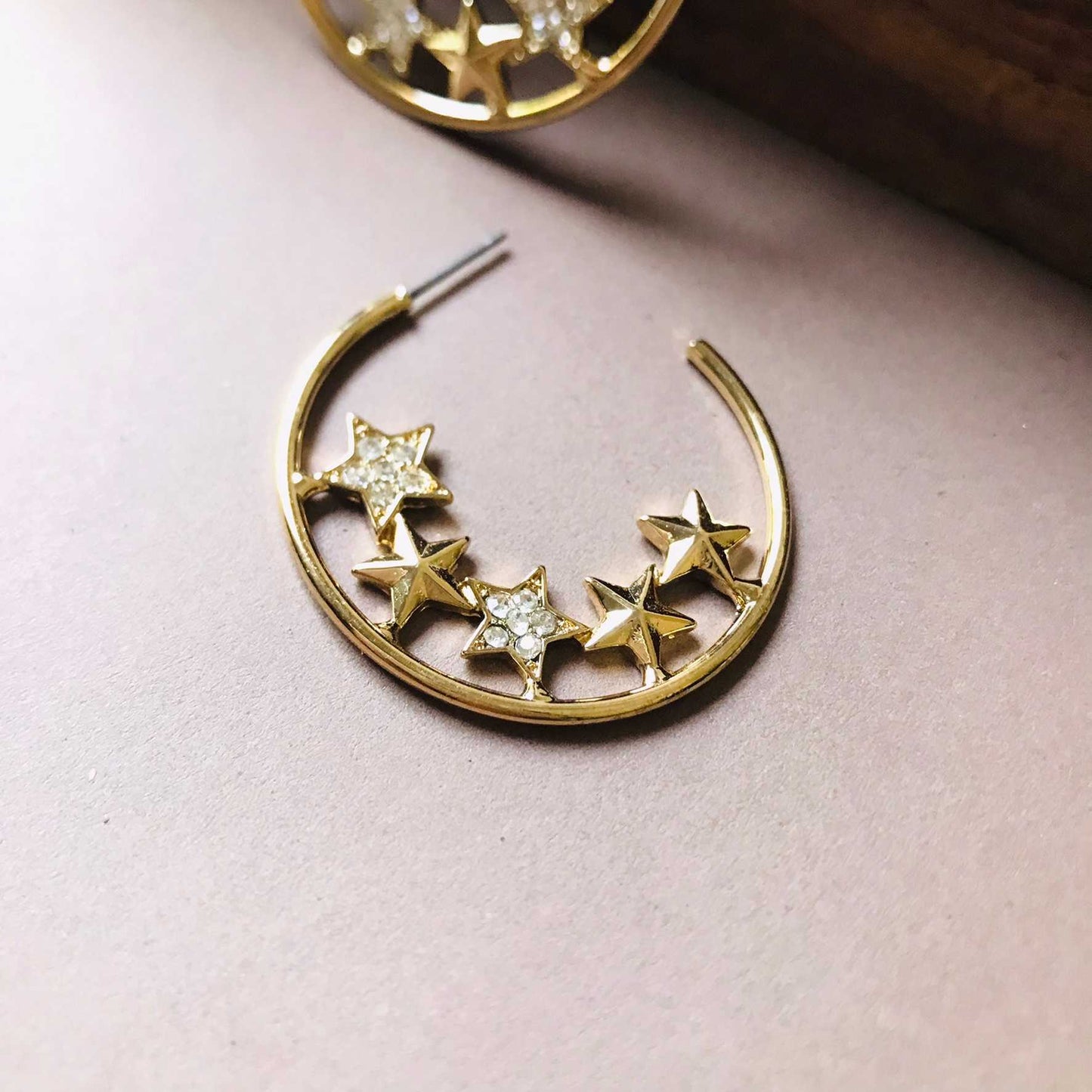 Modern Stars Hoop Earrings