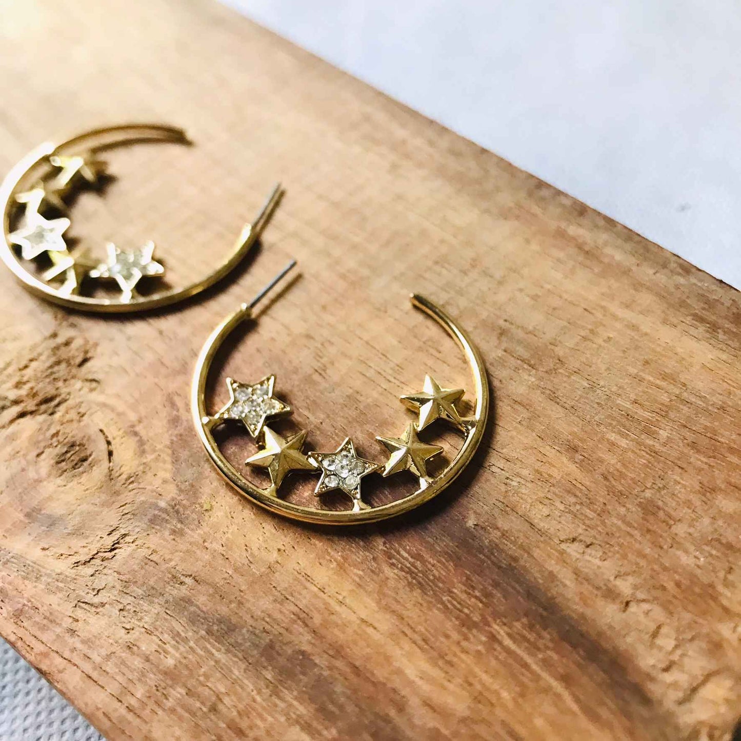 Modern Stars Hoop Earrings