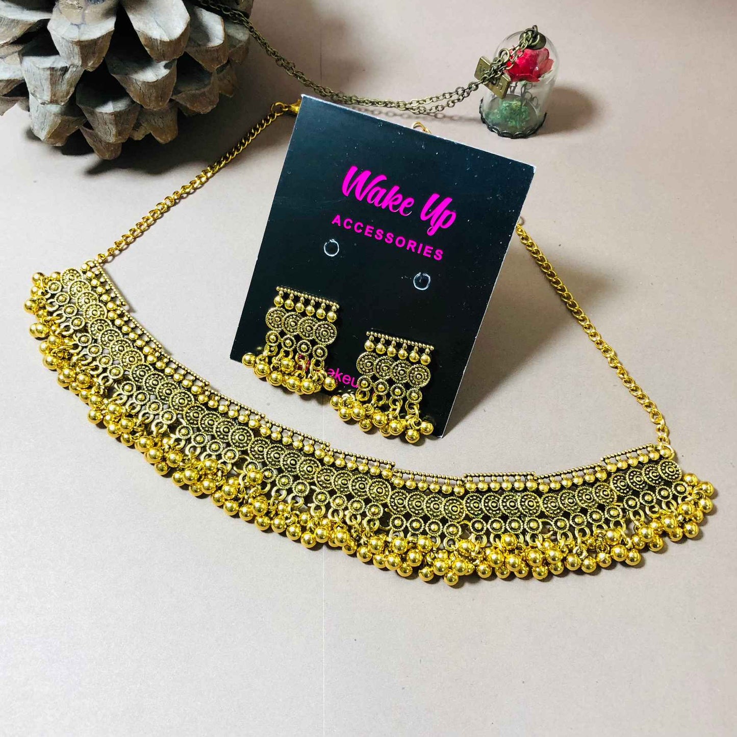 Traditional Jewelry Set Golden