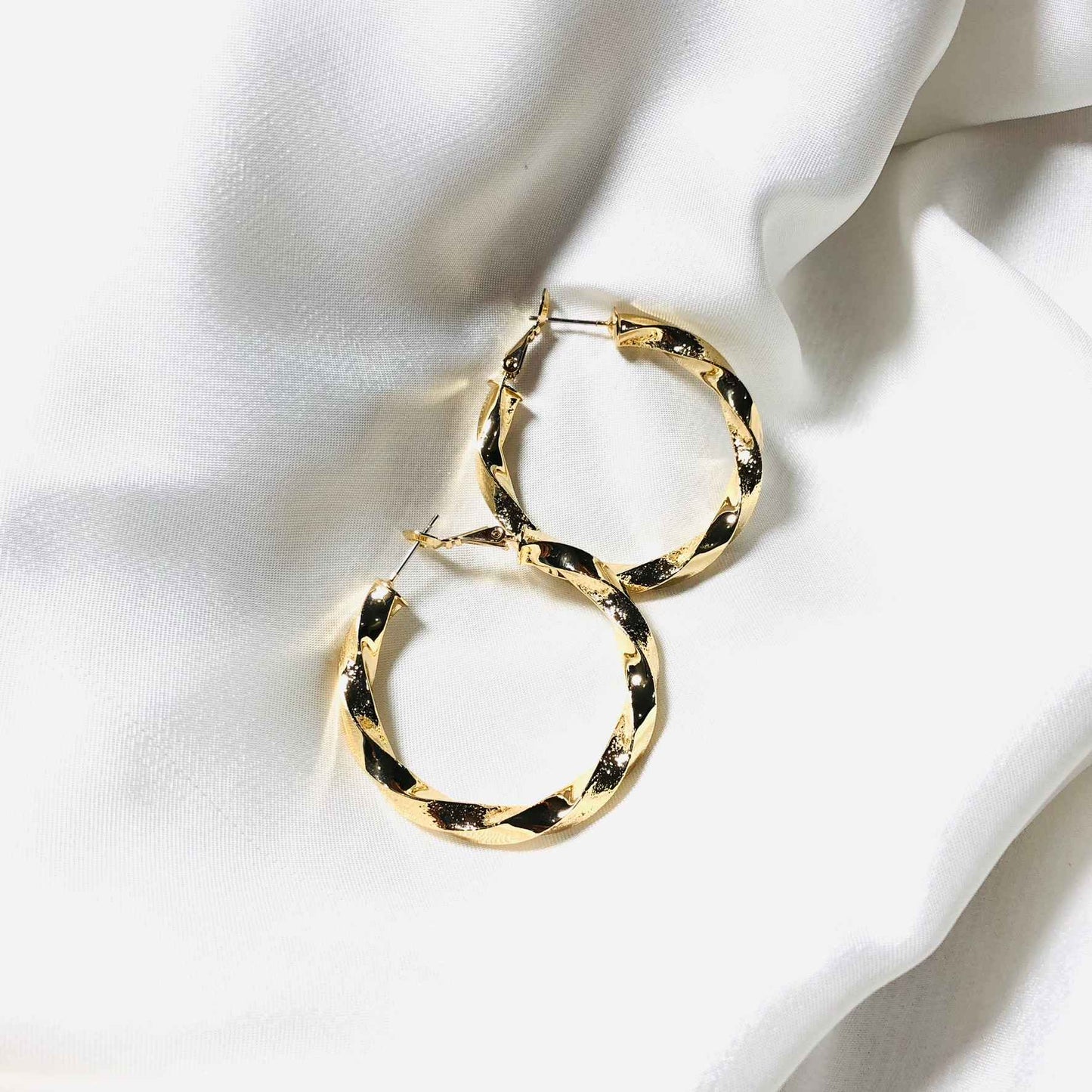 Modern Golden Hoop Earrings