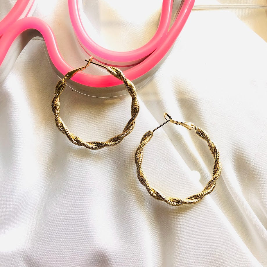 Modern Golden Hoop Earrings