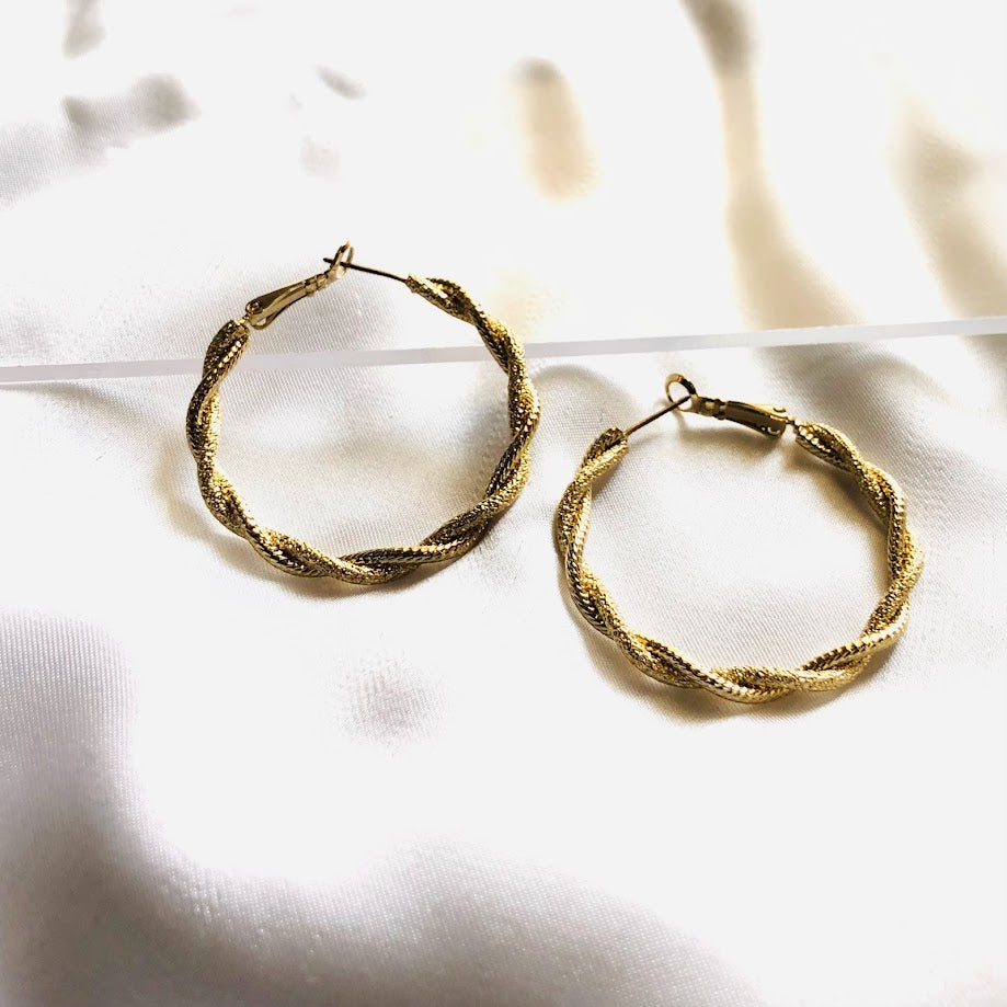 Modern Golden Hoop Earrings