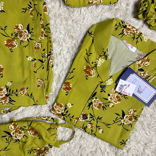Green Floral 💚 - Luxury Summer Linen
