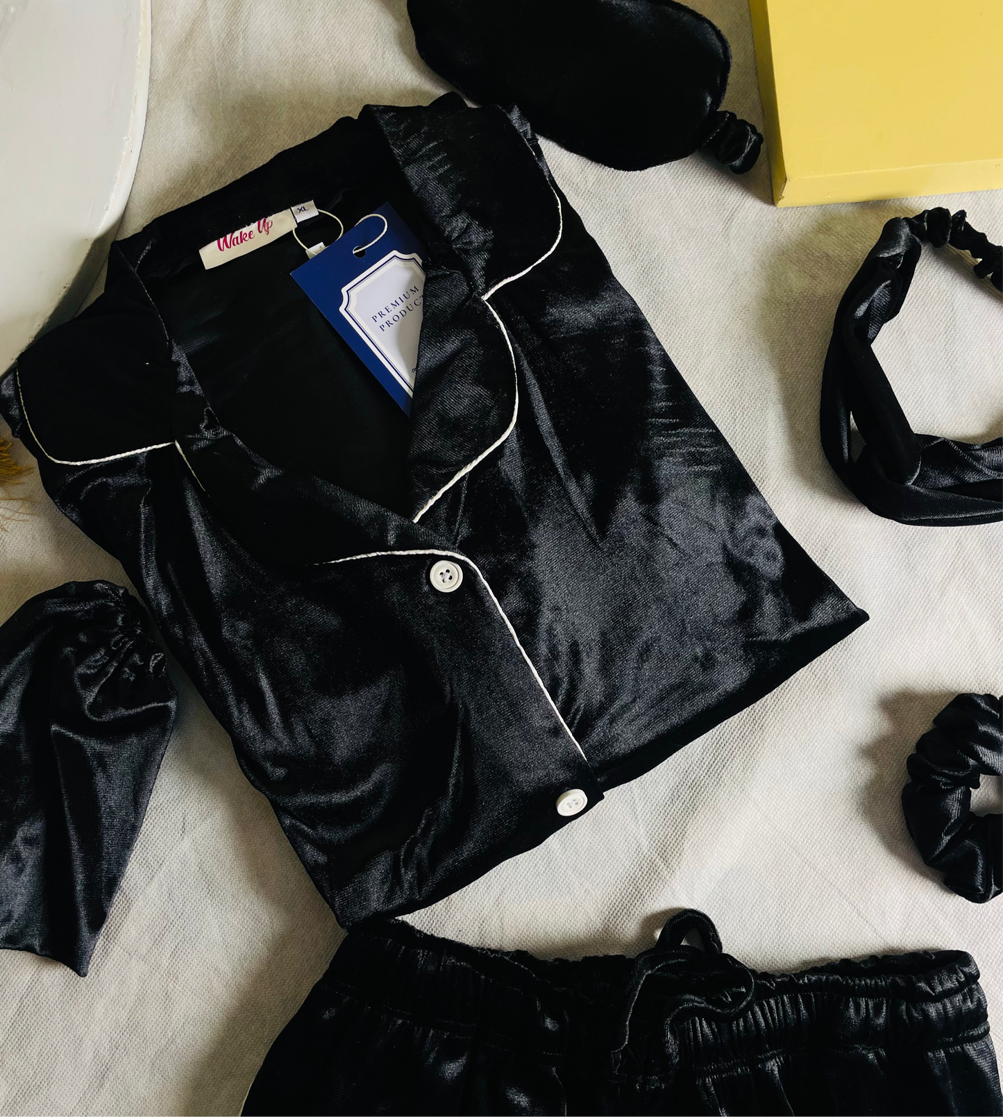Luxury black Velvet Loungewear