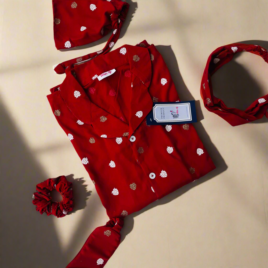 Red strawberry 🍓 - Luxury Summer Linen