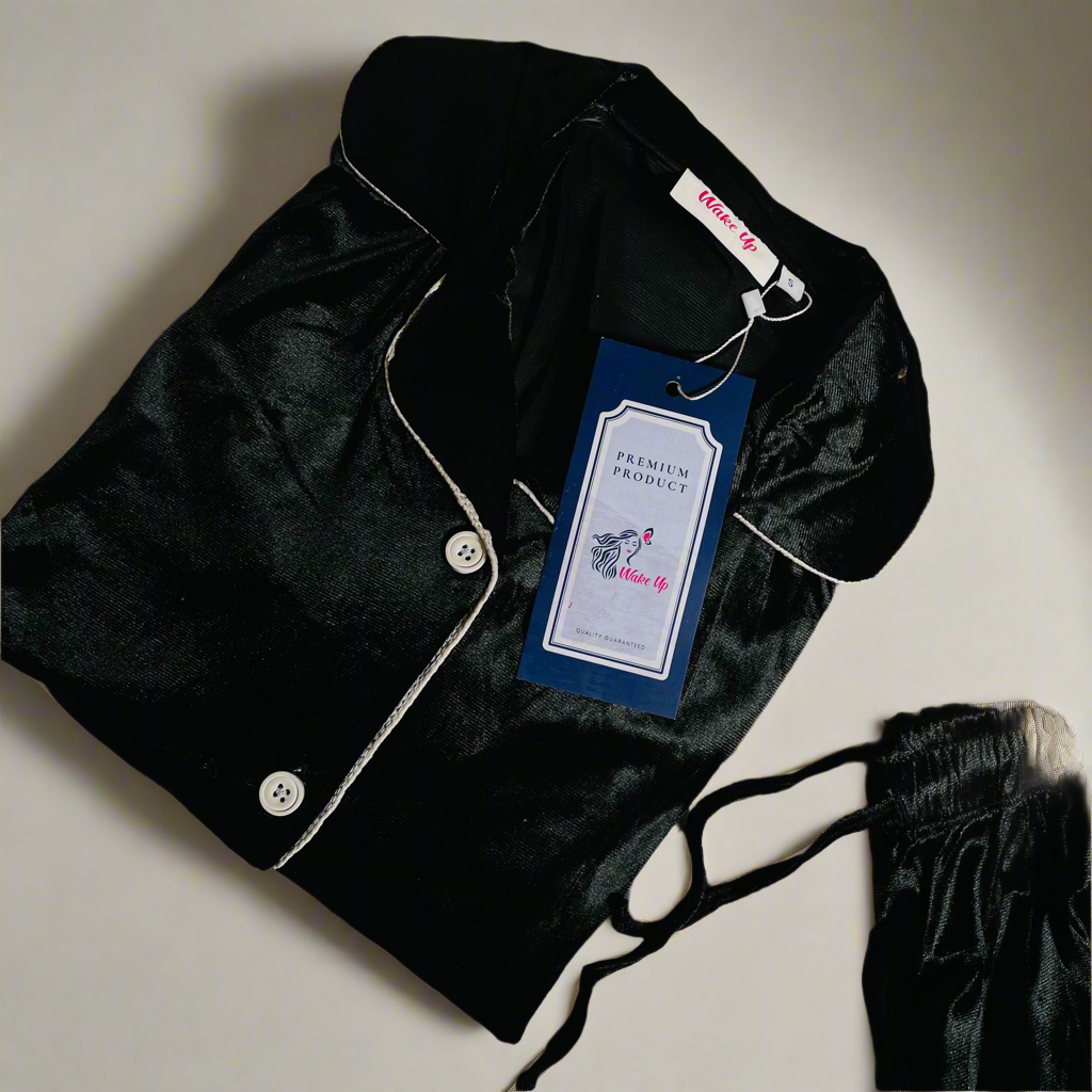 Luxury black Velvet Loungewear