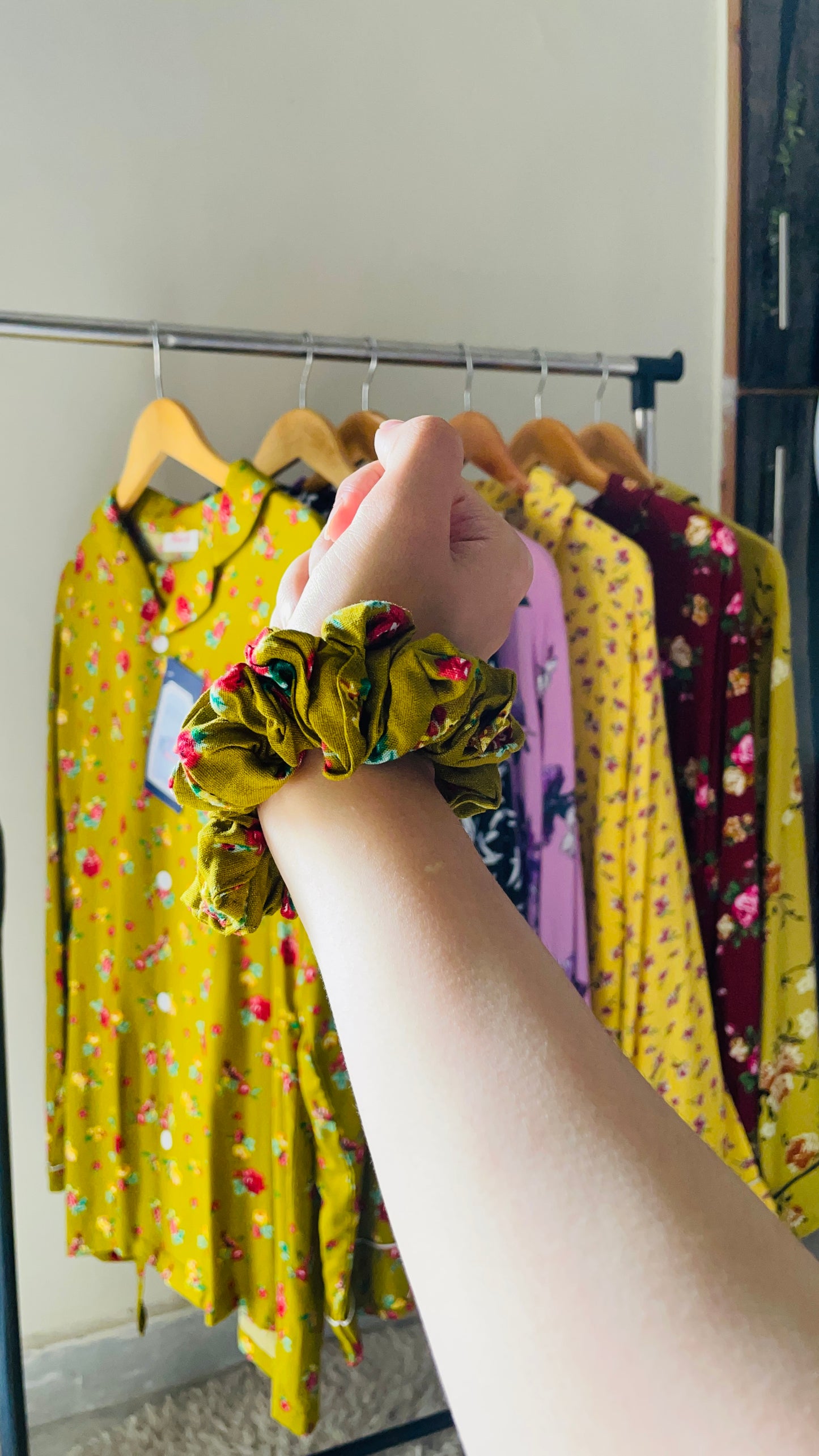 Green floral 💚 - Luxury stone Linen