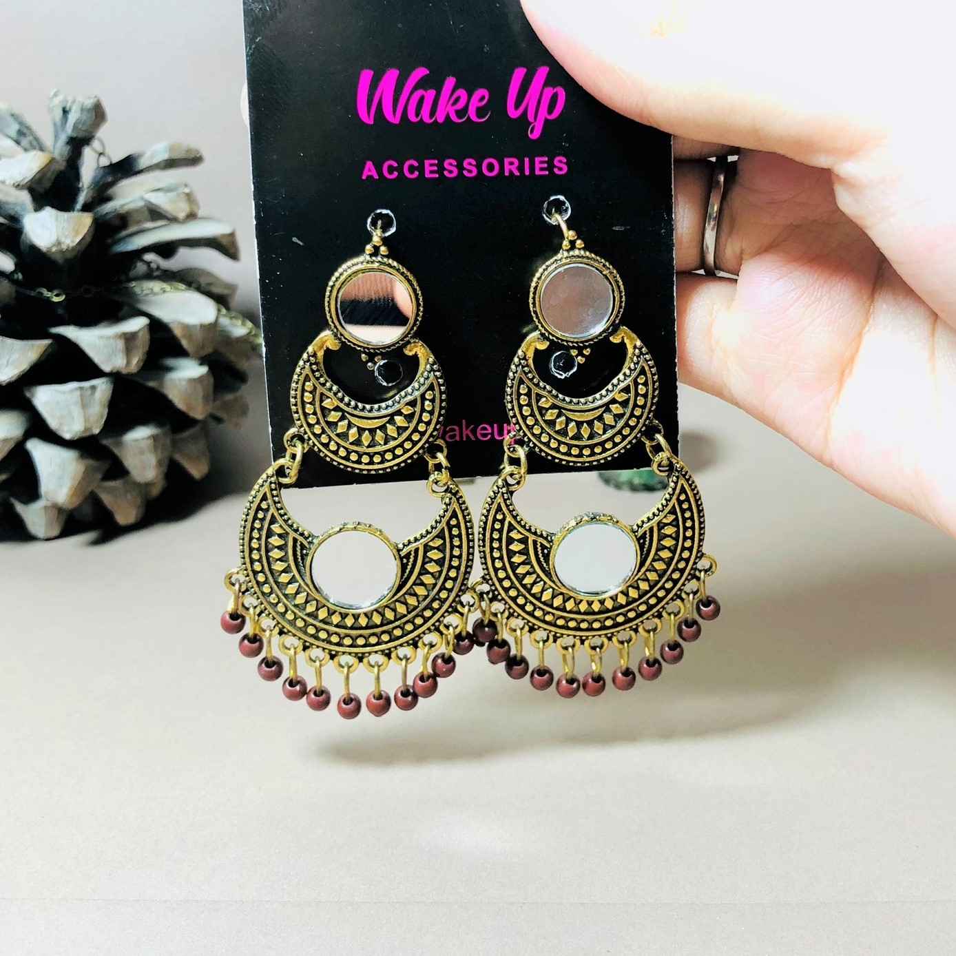 Antique Mirror Earrings