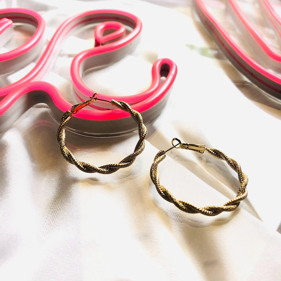 Modern Golden Hoop Earrings