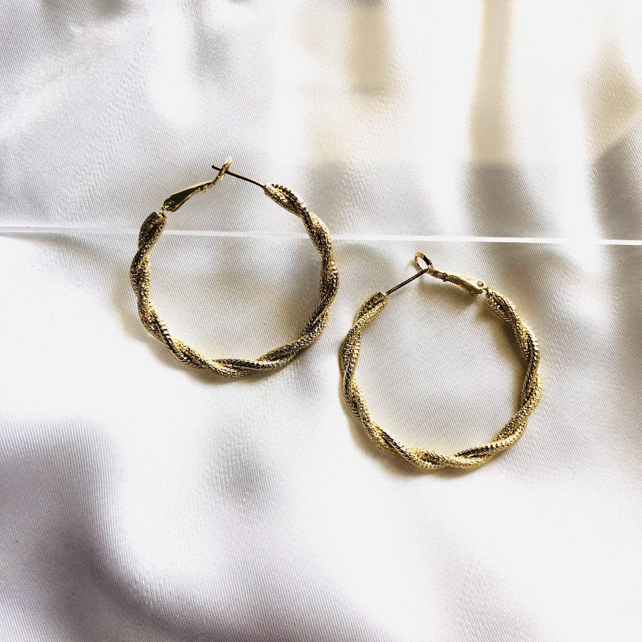 Modern Golden Hoop Earrings