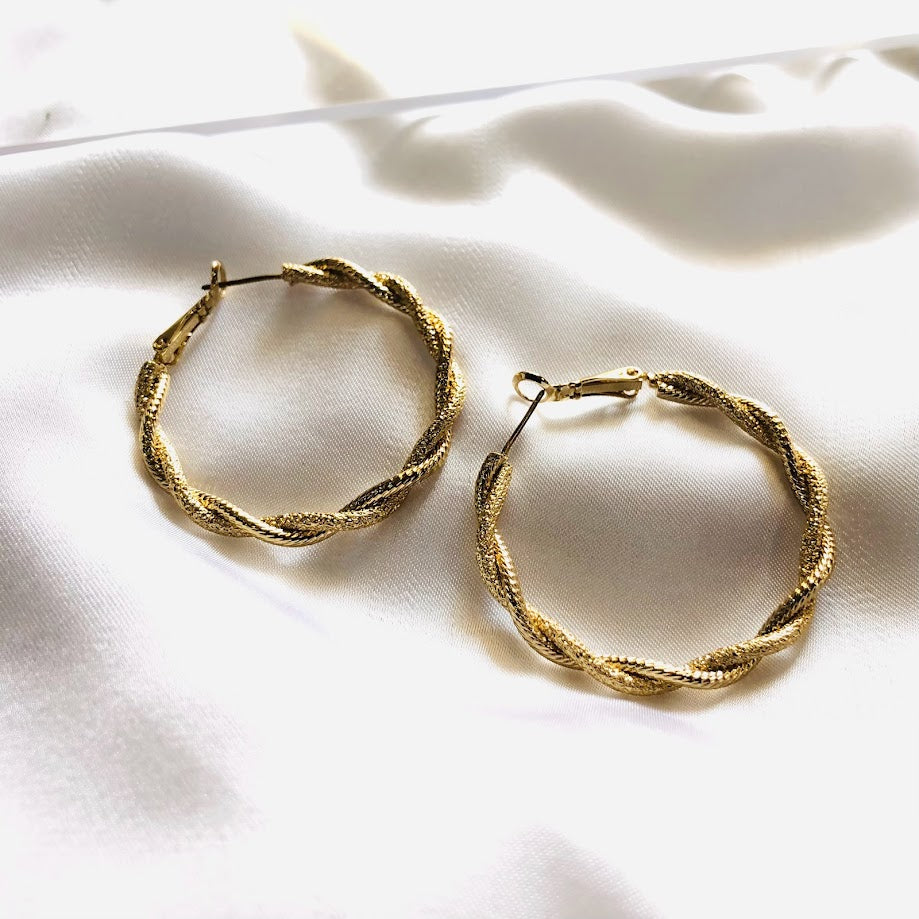 Modern Golden Hoop Earrings