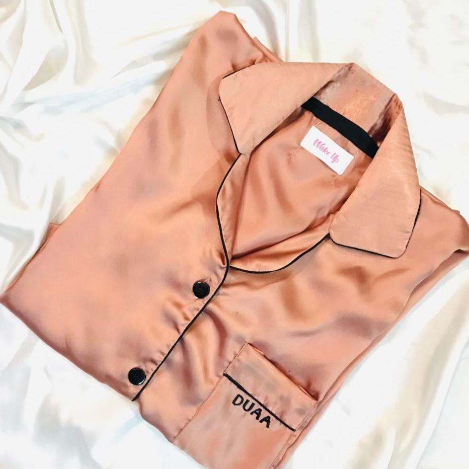 Tea pink Silk Pjs