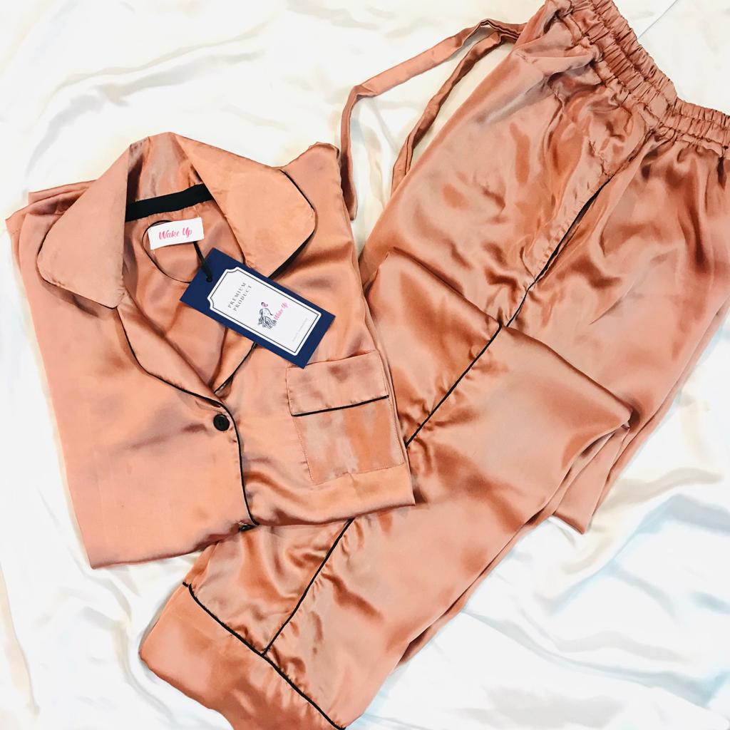 Tea pink Silk Pjs