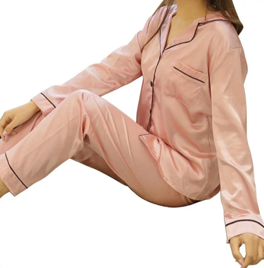Tea pink Silk Pjs